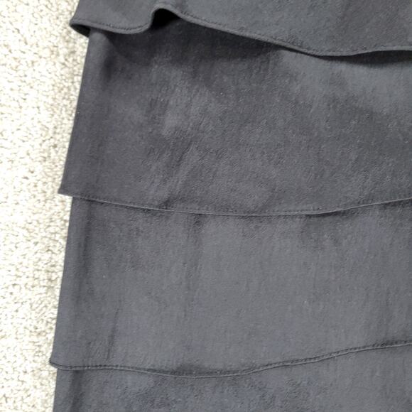 Cachet Womens Skirt Medium Black Ruffle Layered Pencil Straight Career Office - Picture 10 of 13